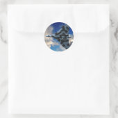 Sticker Rond Bombardier Vulcain en vol (Sac)