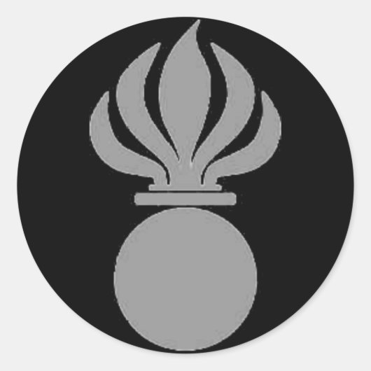 Sticker Rond Bombe à grenadier blindé (grise) (Devant)