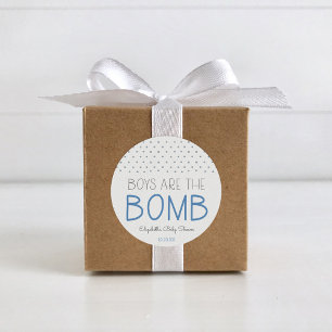 Sticker Rond Bombe Baby shower de la baignoire Favoriser balise