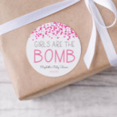 Sticker Rond Bombe Baby shower de la baignoire Favoriser balise