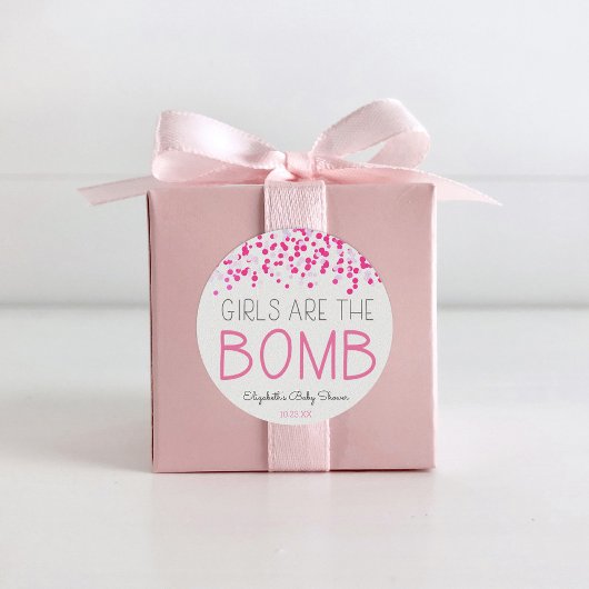 Sticker Rond Bombe Baby shower de la baignoire Favoriser balise