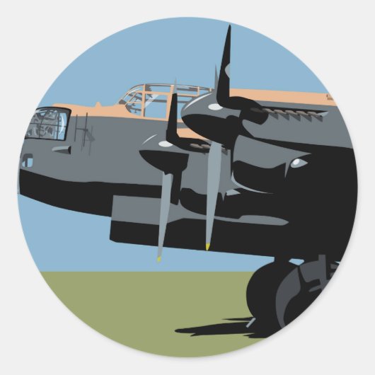 Sticker Rond Bombe Lancaster Avro (Devant)