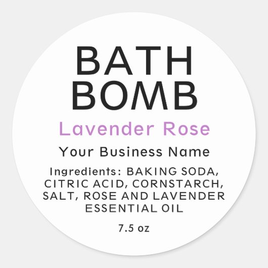 Sticker Rond Bombe moderne noire et blanche (Devant)