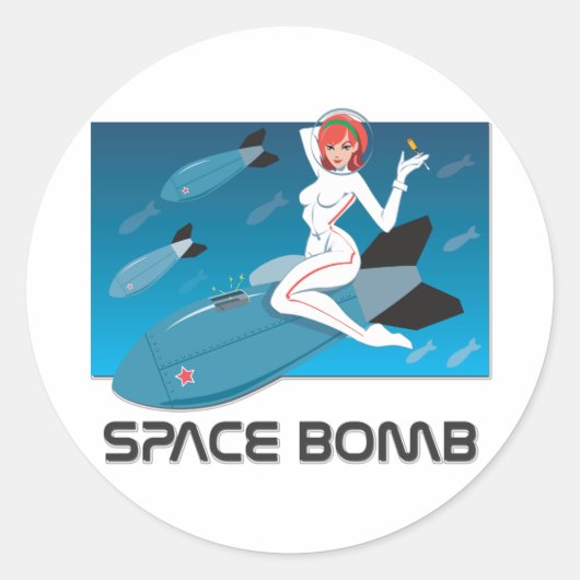 Sticker Rond Bombe spatiale (Devant)