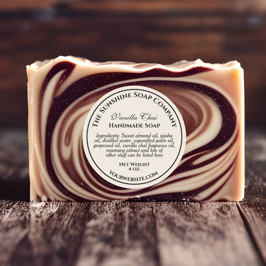 Sticker Rond Bombes de bain de cosmétiques de savon de style pa