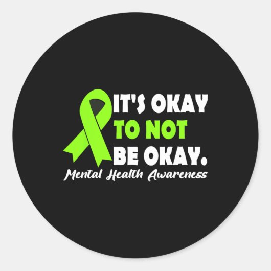 Sticker Rond Bon À Ne Pas Être Bon Ribbon Sensibilisation À La  (Devant)