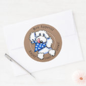 Sticker Rond Bon appétit de chien ! Traitements pour animaux de (Enveloppe)