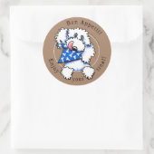 Sticker Rond Bon appétit de chien ! Traitements pour animaux de (Sac)