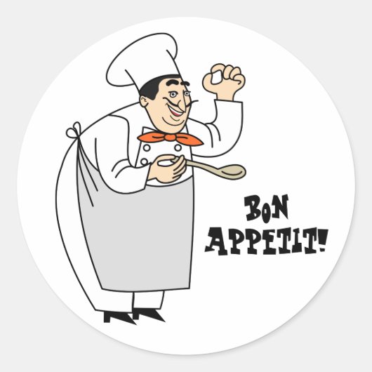 Sticker Rond bon apppetit (Devant)