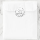 Sticker Rond Bon Bouddha avec Lotus (Sac)