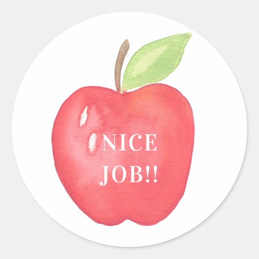 Sticker Rond Bon boulot | Crest de classe (Devant)