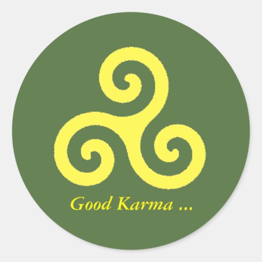 Sticker Rond Bon Karma (Devant)
