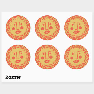 STICKER ROND BON MATIN SOLEIL CLAIR