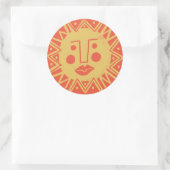 STICKER ROND BON MATIN SOLEIL CLAIR (Sac)