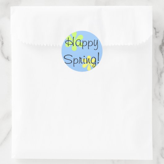 Sticker Rond Bon Printemps ! (Sac)