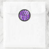 Sticker Rond Bon problème Courrier violet (Sac)