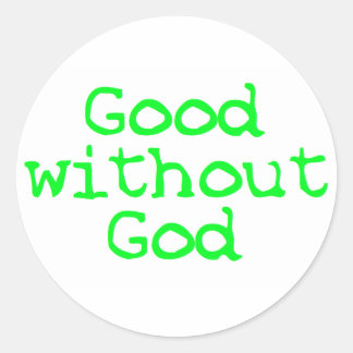 Sticker Rond Bon sans Dieu vert vif