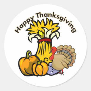 Sticker Rond Bon thanksgiving