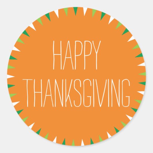 Sticker rond bon thanksgiving (Devant)