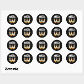 Sticker Rond Bon thanksgiving 3 Llama Automne Automne Alpaca Ho (Feuille)