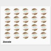 Sticker Rond Bon thanksgiving Automne Écoulement (Feuille)