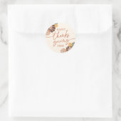 Sticker Rond Bon thanksgiving Automne Terracotta Citrouilles (Sac)