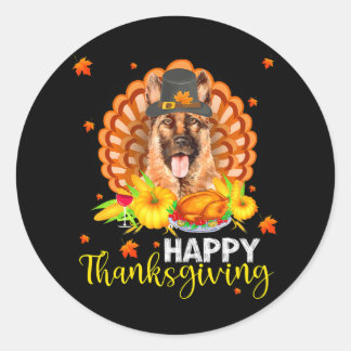 Sticker Rond Bon thanksgiving berger allemand Turquie