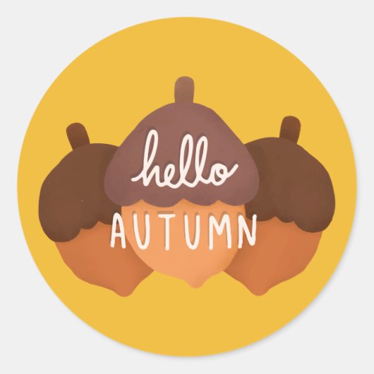 Sticker Rond Bon thanksgiving | Bonjour automne (Devant)
