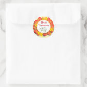 Sticker rond bon thanksgiving classique (Sac)