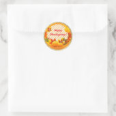 Sticker Rond Bon thanksgiving d'or (Sac)