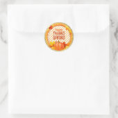 Sticker Rond Bon thanksgiving d'or (Sac)