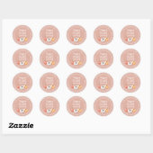 Sticker Rond Bon thanksgiving Dusty rose Adresse de retour (Feuille)