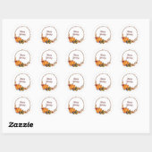 Sticker Rond Bon thanksgiving Fall Wreath (Feuille)