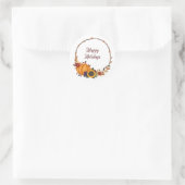 Sticker Rond Bon thanksgiving Fall Wreath (Sac)