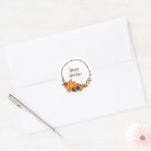 Sticker Rond Bon thanksgiving Fall Wreath (Enveloppe)