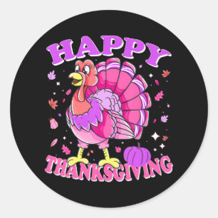 Sticker Rond Bon thanksgiving féminin en Turquie