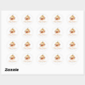 Sticker Rond Bon thanksgiving floral simple (Feuille)