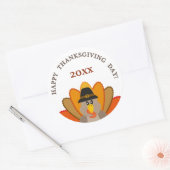 Sticker Rond Bon thanksgiving jour année turquie drôle (Enveloppe)