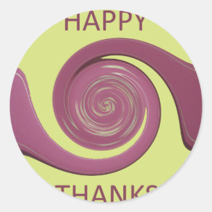 Sticker Rond Bon thanksgiving Jovely Extraordinaire Text Art De