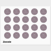 Sticker Rond Bon thanksgiving Motif Mauve Leaf (Feuille)