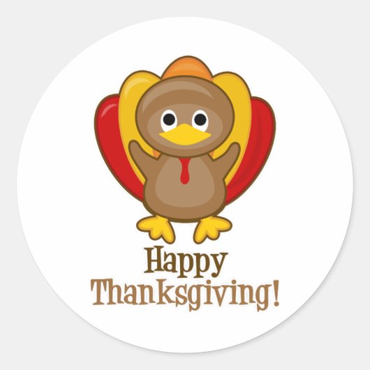 Sticker Rond Bon thanksgiving Turquie (Devant)