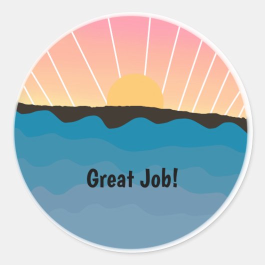 Sticker Rond Bon travail (Devant)