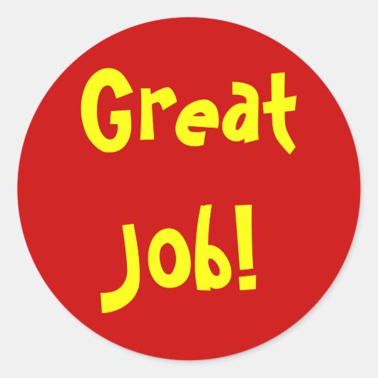 Sticker Rond Bon Travail ! (Devant)