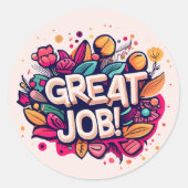 Sticker Rond Bon travail (Devant)