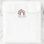 Sticker Rond Bon Travail ! Conception Rainbow (Sac)