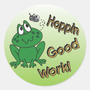 Sticker Rond Bon travail Hoppin