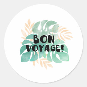 Sticker Rond Bon voyage
