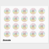 Sticker Rond Bonbon en coton Faux Rose Gold Double Ananas (Feuille)