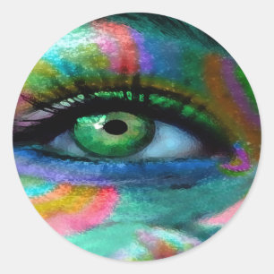 Sticker Rond Bonbon pour les yeux