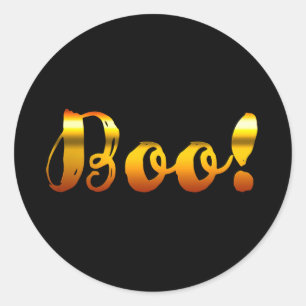 Sticker Rond Bonbons Corn Jaune Orange BOO ! Fête d'Halloween